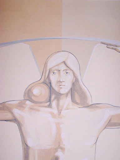 dipinto murale al silicato presso corte degli angeli motta di livenza particolare