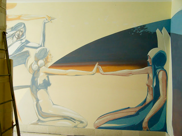 dipinto murale al silicato presso corte degli angeli motta di livenza particolare 2