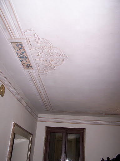 particolare_decorazione in stile soffitto e parete fossalta di chiarano calce 2
