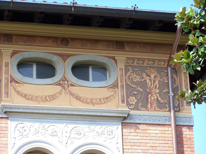 Fregio decorativo  al silicato - Villa privata - Pordenone - Particolare