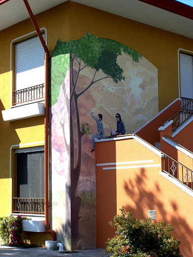Paesaggio decorativo - Casa privata San Stino di Livenza - Silicato - Particolare 2