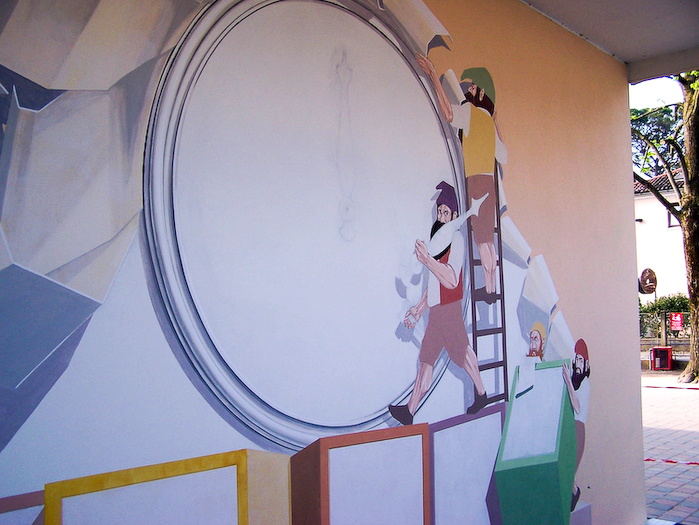 In fase di realizzazione - Murale presso Scuola Silvio Pellicco Corbolone - 10