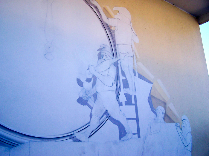In fase di realizzazione - Murale presso Scuola Silvio Pellicco Corbolone - 6
