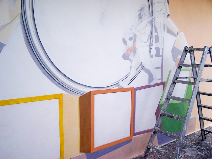 In fase di realizzazione - Murale presso Scuola Silvio Pellicco Corbolone - 7
