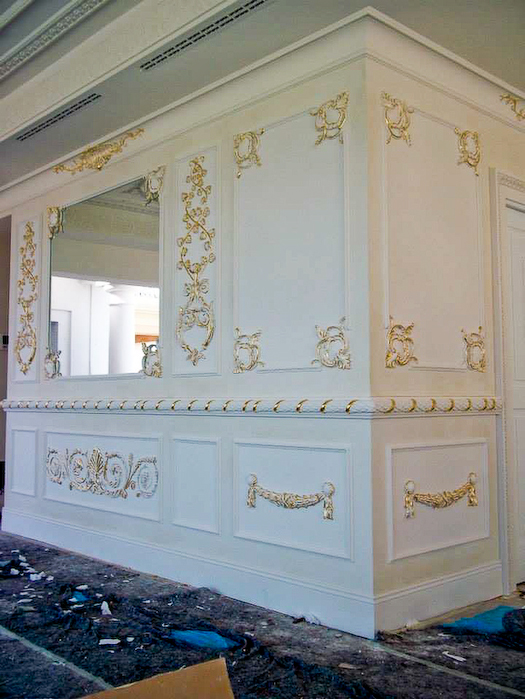 Decorazione a stucco e dorature - Villa privata -  Cannes  Francia